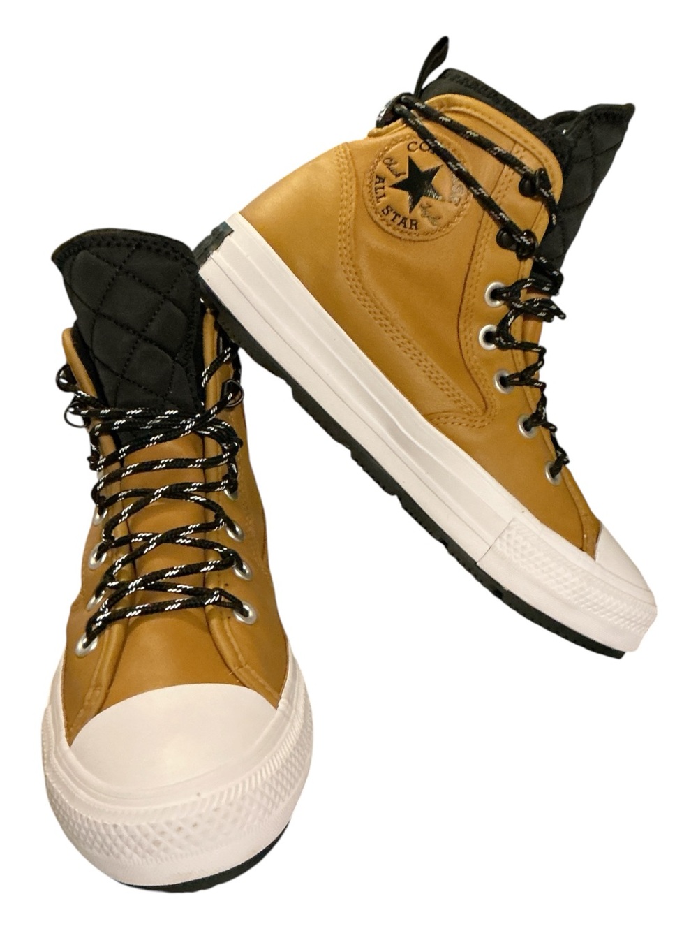 Converse High-Top Boots in Wheat and Black